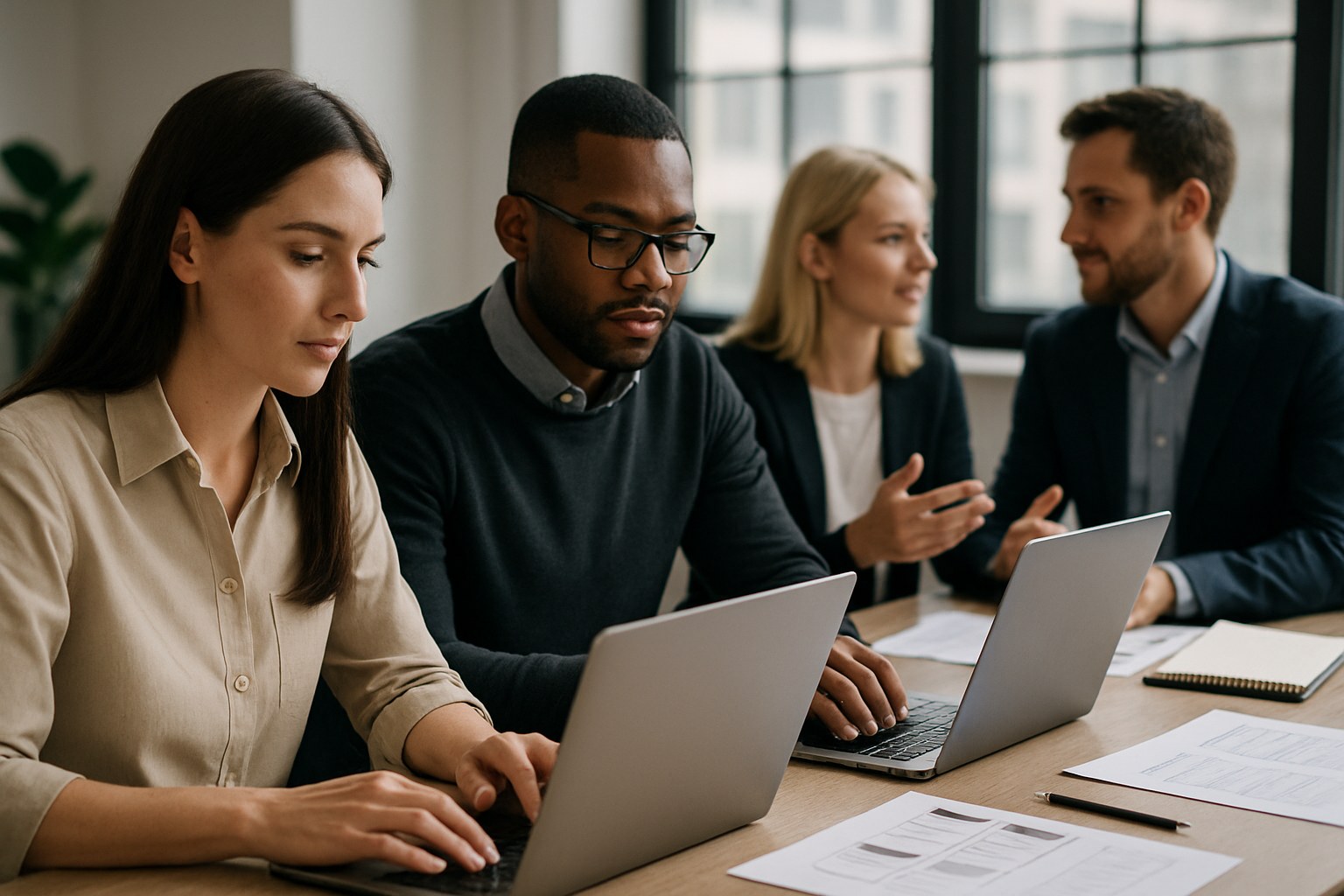 Webdesign Firm team collaborating on a project